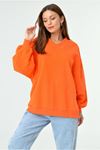 24K403600 - ORANGE - SOUL V YAKA ŞARDONLU SWEAT