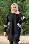 24K4353 - SİYAH - BİYELİ SWEAT