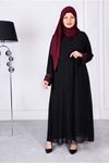 24Y68001 - BORDO - BÜYÜK BEDEN TESETTÜR ABAYA