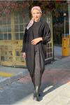 25K5240 - SİYAH - OVERSIZE YARASAKOL HIRKA